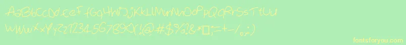SixteenSecodns Font – Yellow Fonts on Green Background
