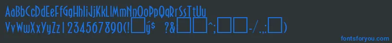 NorthfieldsRegularDb Font – Blue Fonts on Black Background