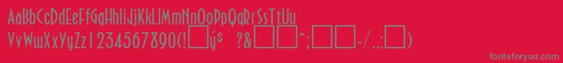 NorthfieldsRegularDb Font – Gray Fonts on Red Background