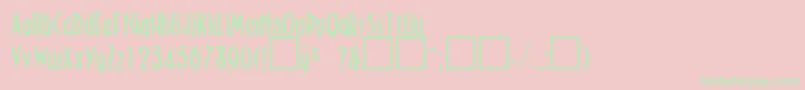 NorthfieldsRegularDb Font – Green Fonts on Pink Background