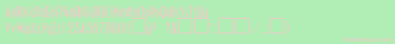 NorthfieldsRegularDb Font – Pink Fonts on Green Background