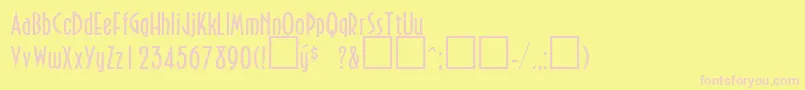 NorthfieldsRegularDb Font – Pink Fonts on Yellow Background