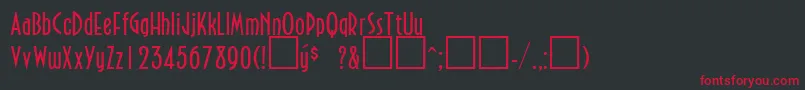 NorthfieldsRegularDb Font – Red Fonts on Black Background