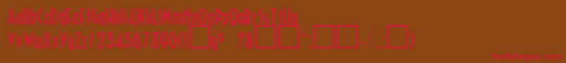 NorthfieldsRegularDb-fontti – punaiset fontit ruskealla taustalla