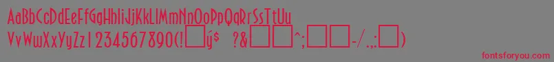 NorthfieldsRegularDb Font – Red Fonts on Gray Background