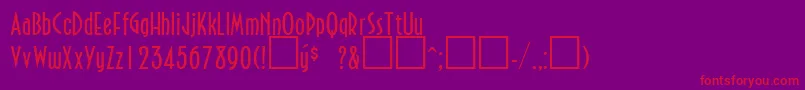 NorthfieldsRegularDb Font – Red Fonts on Purple Background