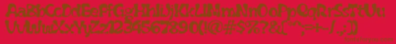 En savoir plus sur la police Flubber ffy Police Flubber ffy – polices brunes sur fond rouge