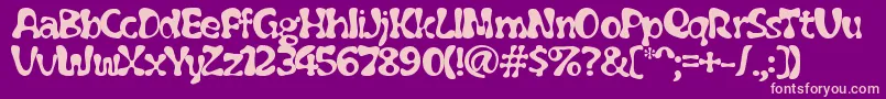 Flubber ffy Font – Pink Fonts on Purple Background