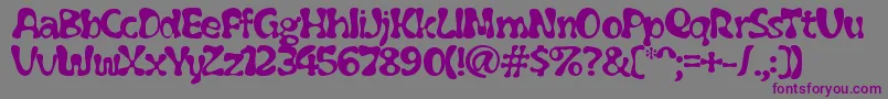Flubber ffy Font – Purple Fonts on Gray Background