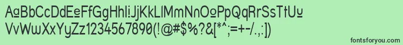 フォントStruprn – 緑の背景に黒い文字