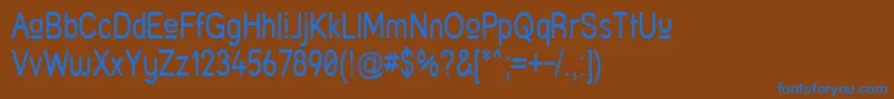 Struprn-fontti – siniset fontit ruskealla taustalla