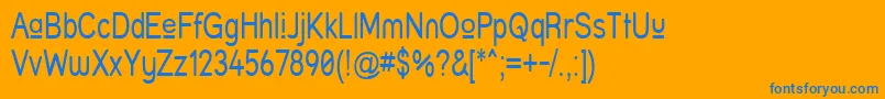 Struprn Font – Blue Fonts on Orange Background