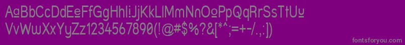 Struprn-fontti – harmaat kirjasimet violetilla taustalla