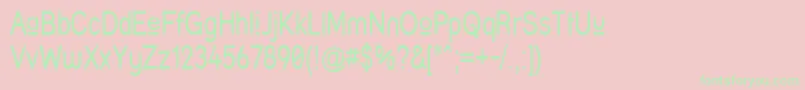 フォントStruprn – ピンクの背景に緑の文字