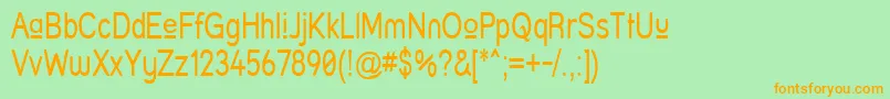Struprn Font – Orange Fonts on Green Background