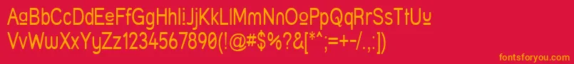 Struprn Font – Orange Fonts on Red Background