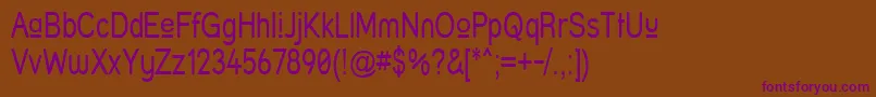 Шрифт Struprn – фиолетовые шрифты на коричневом фоне