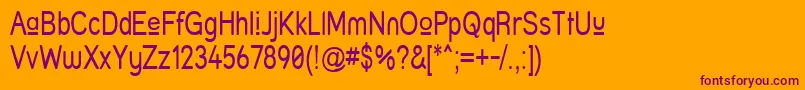 Struprn Font – Purple Fonts on Orange Background