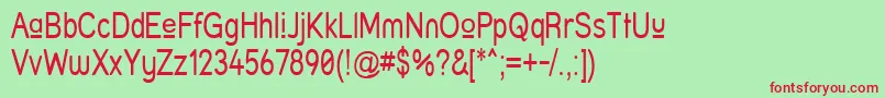Struprn Font – Red Fonts on Green Background