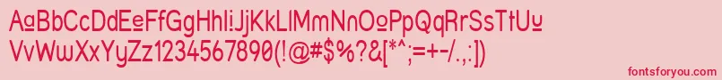 Struprn Font – Red Fonts on Pink Background