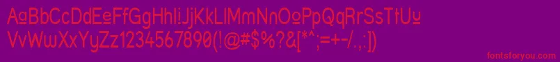 フォントStruprn – 紫の背景に赤い文字