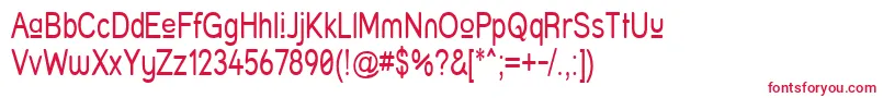 Struprn-fontti – punaiset fontit valkoisella taustalla