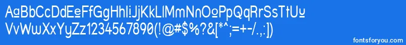 Struprn Font – White Fonts on Blue Background