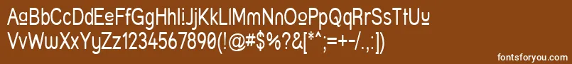 フォントStruprn – 茶色の背景に白い文字