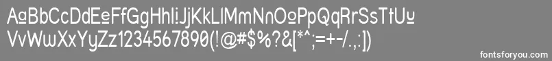 フォントStruprn – 灰色の背景に白い文字