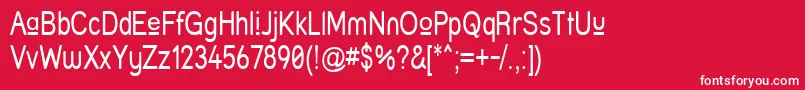 Struprn-fontti – valkoiset fontit punaisella taustalla