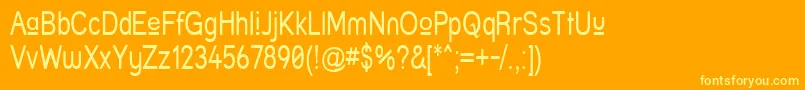 Шрифт Struprn – жёлтые шрифты на оранжевом фоне