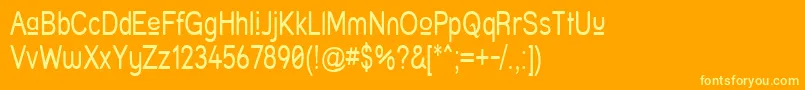 フォントStruprn – オレンジの背景に黄色の文字