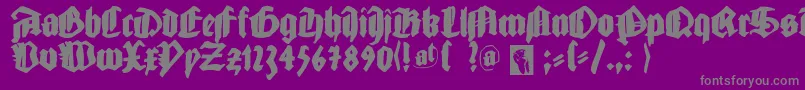Police Gutjoeblack – polices grises sur fond violet
