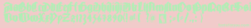 Gutjoeblack Font – Green Fonts on Pink Background