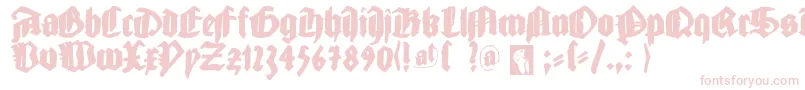 フォントGutjoeblack – ピンクのフォント