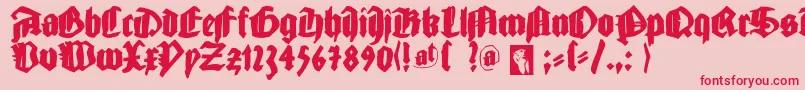 Gutjoeblack Font – Red Fonts on Pink Background