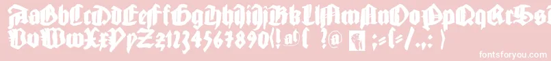 Gutjoeblack Font – White Fonts on Pink Background