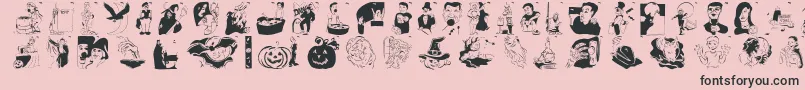 Шрифт Hellovienna2005 – чёрные шрифты на розовом фоне