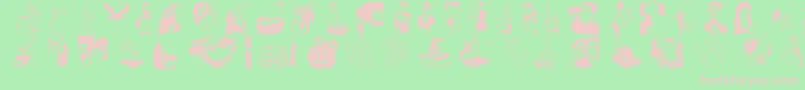 Hellovienna2005 Font – Pink Fonts on Green Background