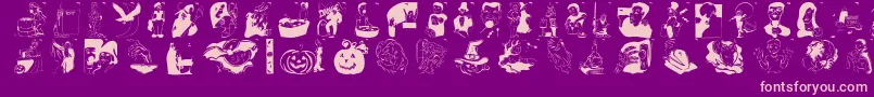 Fonte Hellovienna2005 – fontes rosa em um fundo violeta