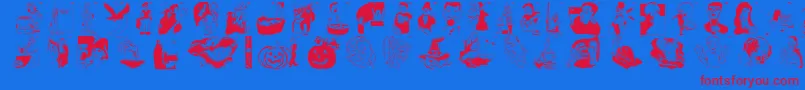 Fonte Hellovienna2005 – fontes vermelhas em um fundo azul