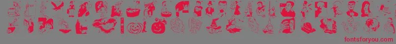 Hellovienna2005 Font – Red Fonts on Gray Background