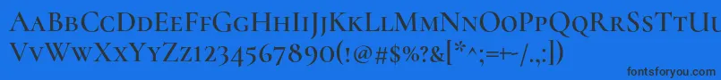 Шрифт CormorantscSemi – чёрные шрифты на синем фоне