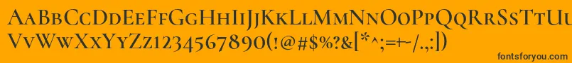 CormorantscSemi Font – Black Fonts on Orange Background