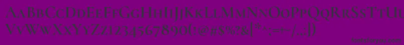 CormorantscSemi-Schriftart – Schwarze Schriften auf violettem Hintergrund