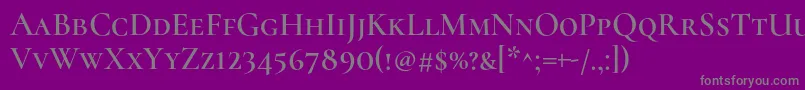 CormorantscSemi Font – Gray Fonts on Purple Background