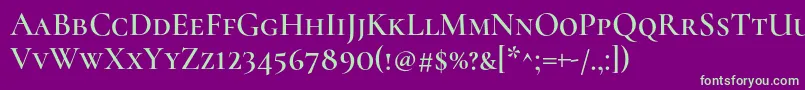 CormorantscSemi Font – Green Fonts on Purple Background