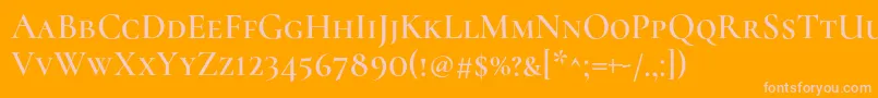 CormorantscSemi Font – Pink Fonts on Orange Background