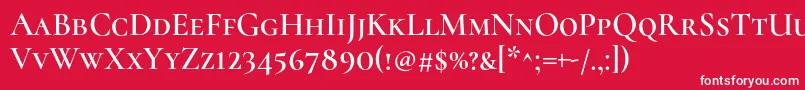 CormorantscSemi Font – White Fonts on Red Background