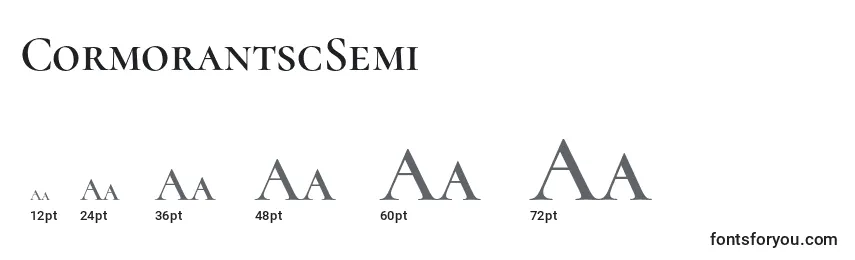 Größen der Schriftart CormorantscSemi